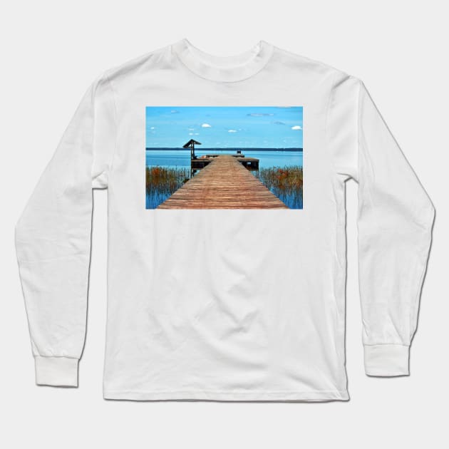 Sunbathing On The Dock Long Sleeve T-Shirt by Cynthia48